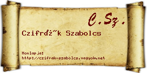 Czifrák Szabolcs névjegykártya