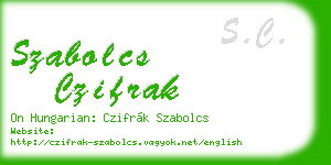 szabolcs czifrak business card